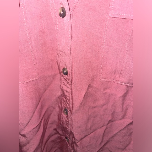 Zenana Salmon Button Up Top - Picture 5 of 7